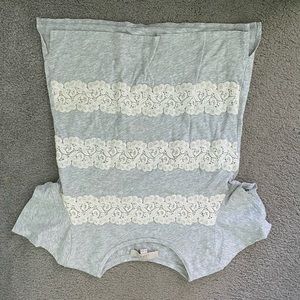 Loft grey and white t shirt